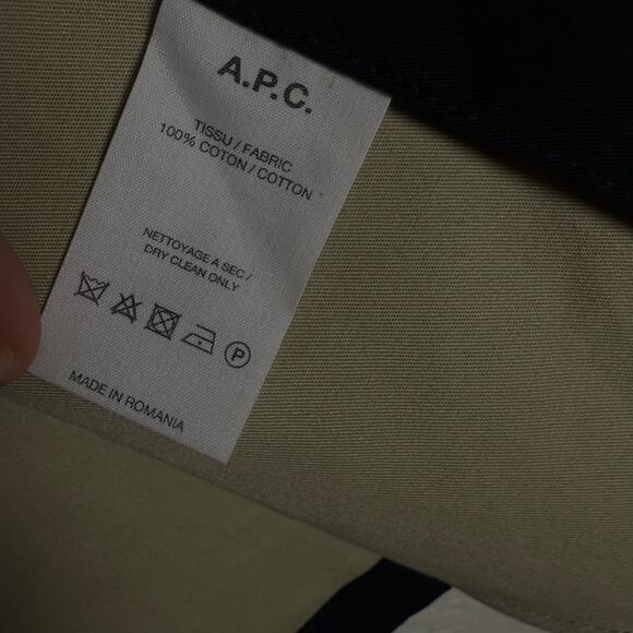 A.P.C. Men’s Solid Navy Blue Cotton Button Front Chore Jacket Size XS - Picture 8 of 10